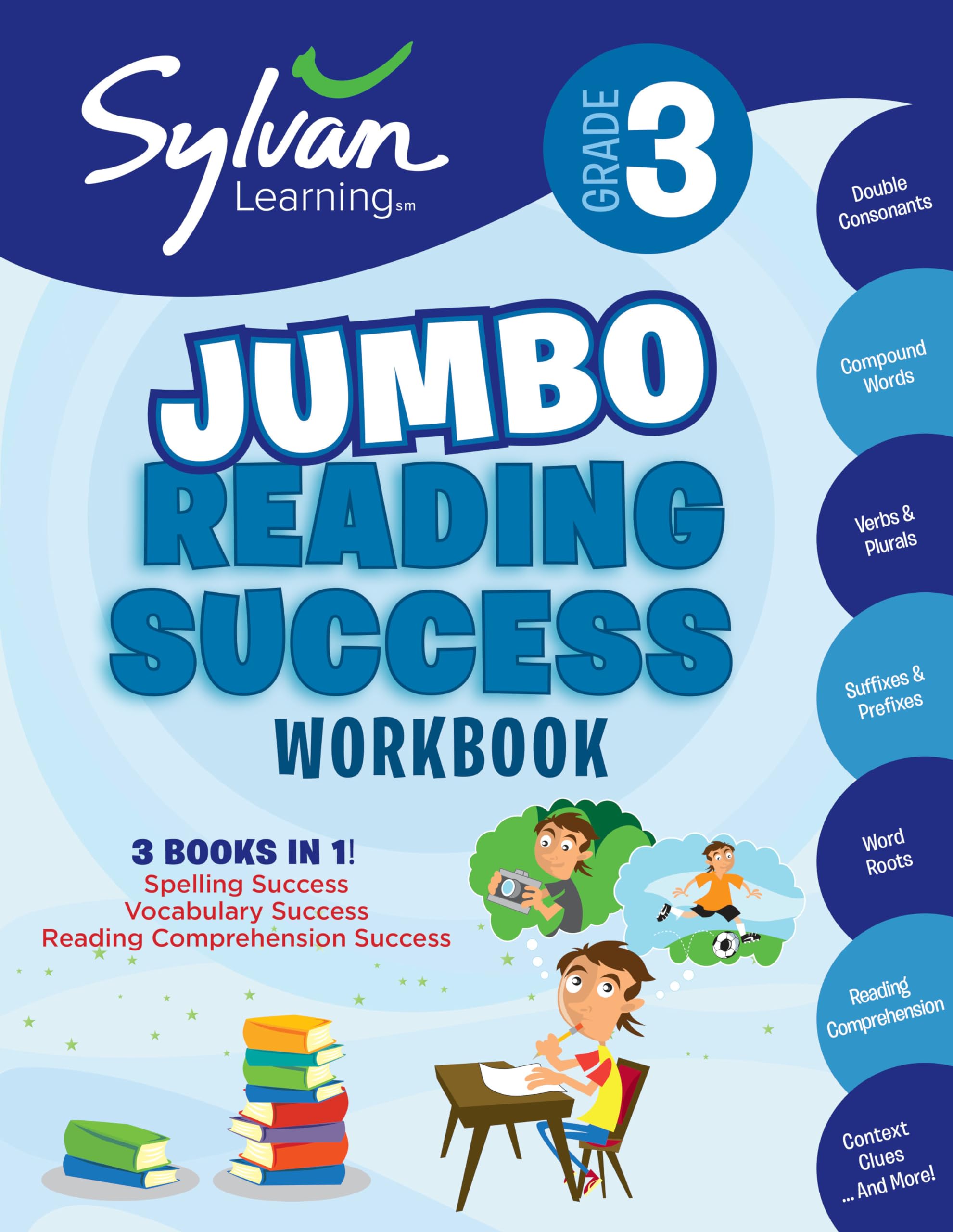 3Rd Grade Jumbo Reading Success Workbook: 3 Books In 1Spelling Success, Vocabulary Success, Reading Comprehension Success; Act,New