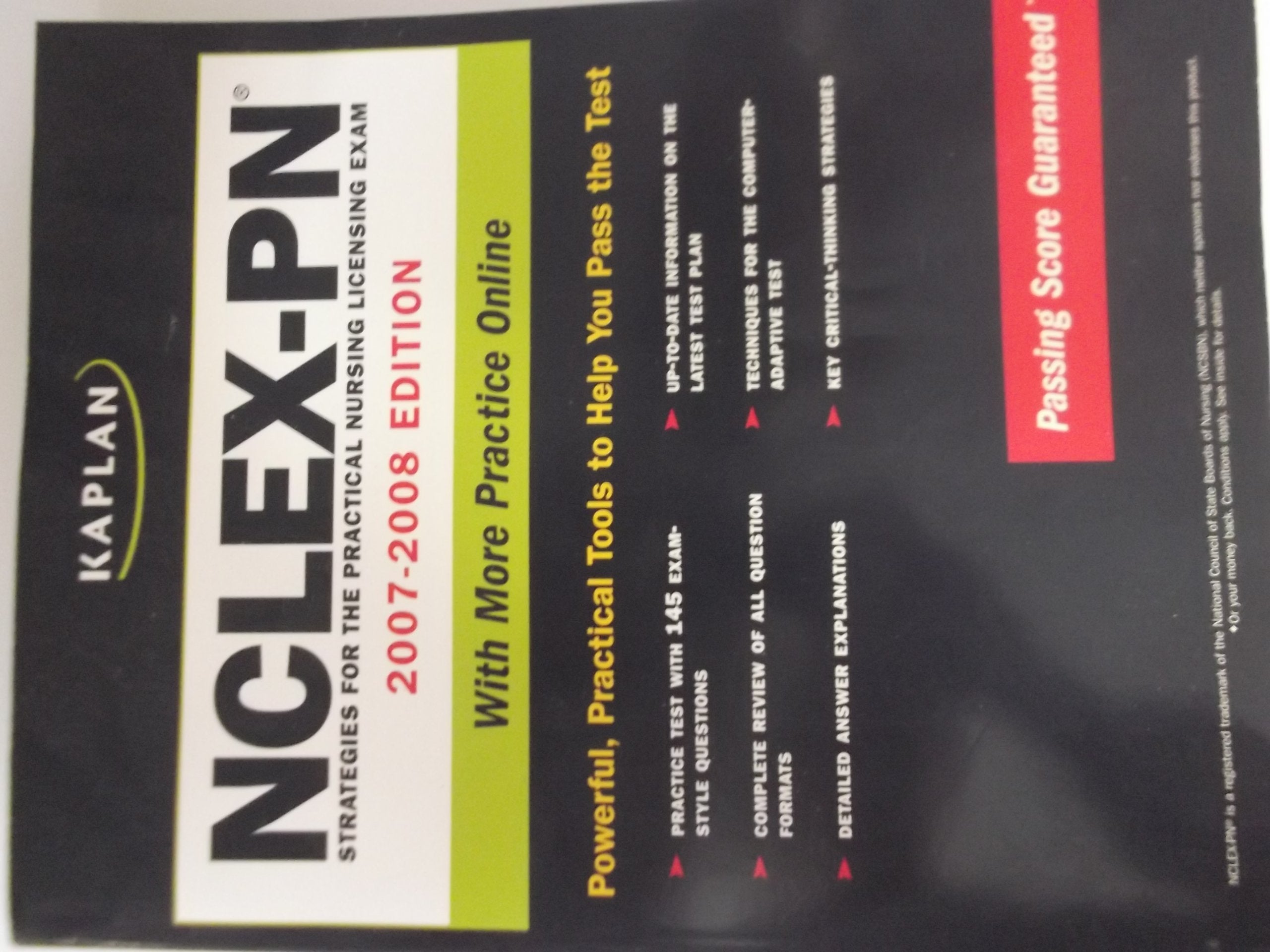 Kaplan NCLEXPN, 20072008 Edition: Strategies for the Practical Nursing Licensing Exam (Kaplan NCLEXPN Exam),Used