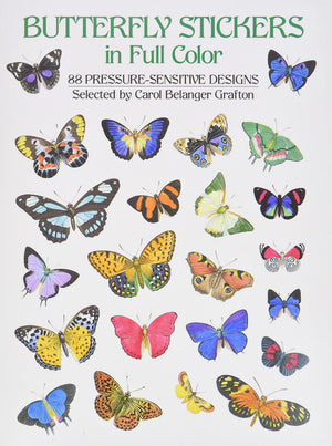 Butterfly Stickers in Full Color: 88 PressureSensitive Designs,Used