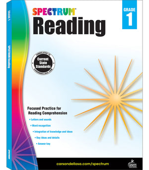 Spectrum 1st Grade Reading Comprehension Workbook, Ages 6 to 7, Reading Grade 1, Letters and Sounds, Sight Words Recognition, an,New