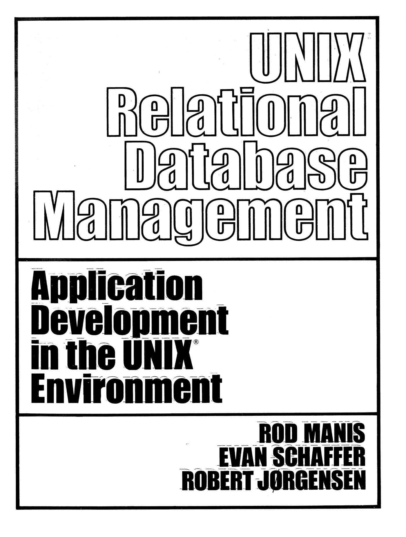 UNIX Relational Database Management,Used