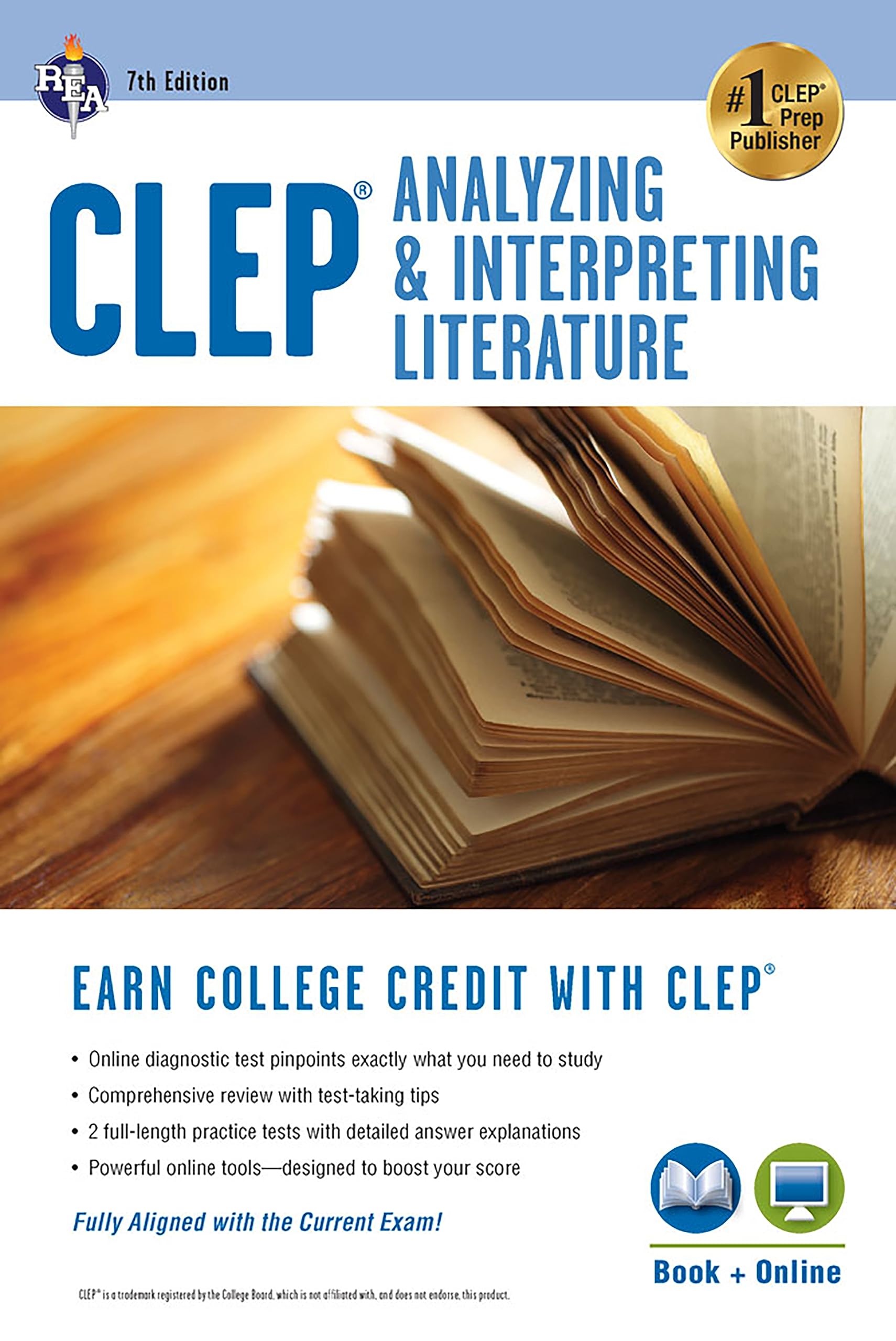 CLEP Analyzing & Interpreting Literature Book + Online (CLEP Test Preparation),Used