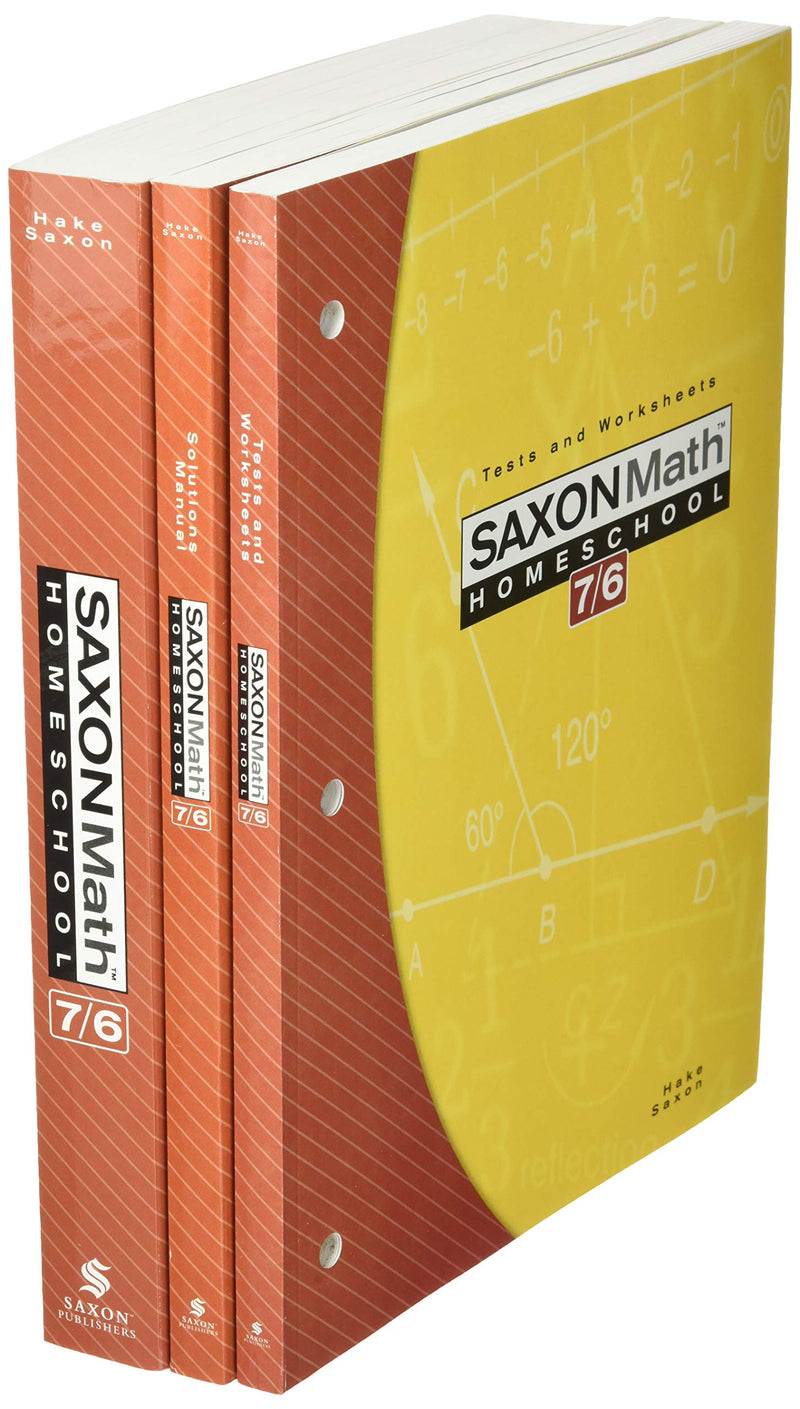 Saxon Math Homeschool: 7/6 (Saxon Math 7/6 Homeschool),Used