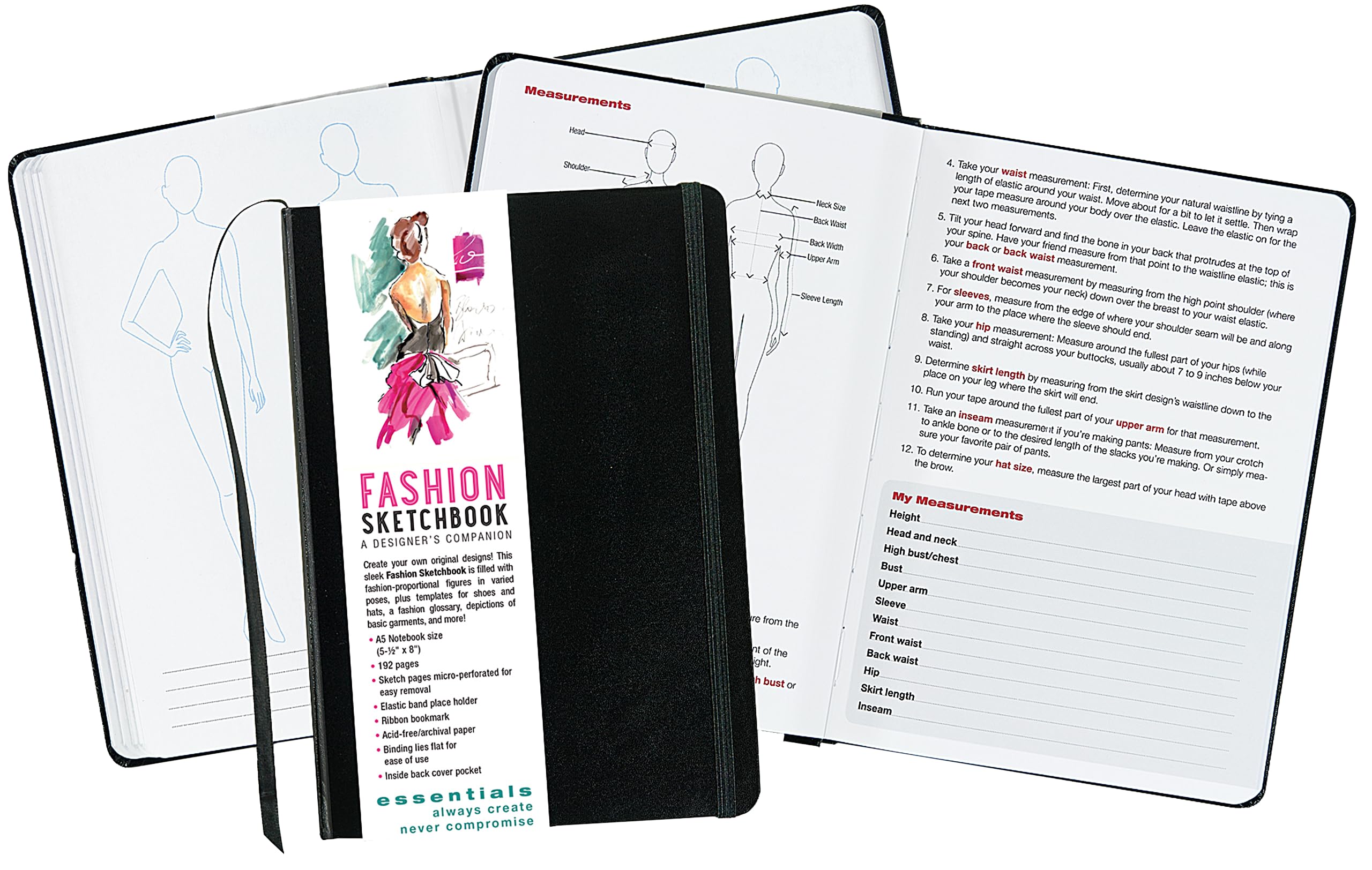 Essentials Fashion Sketchbook (366 Figure Templates To Create Your Own Designs!) Fashion Sketchpad