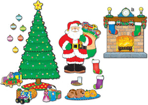 CarsonDellosa CD110062 Christmas Scene Bulletin Board Set, 59 Pieces