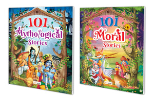 101 Mythological Stories And Moral Stories (Ages 3-12) (Paperback) : Kids Learning Story Book, Fun Educational Story, Kids Mythological Story, Learning Tales For Children | Pack Of 2 Story Books