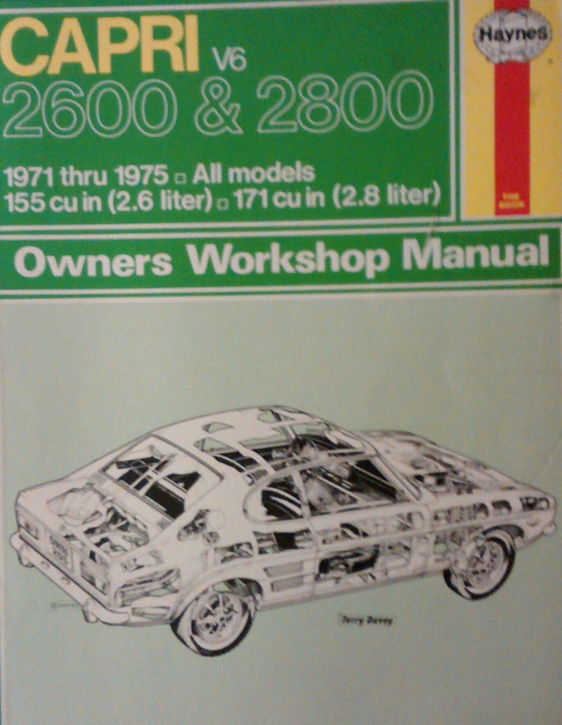 Capri V6 2600 & 2800 Owners Workshop Manual, 1971 thru 1975,Used