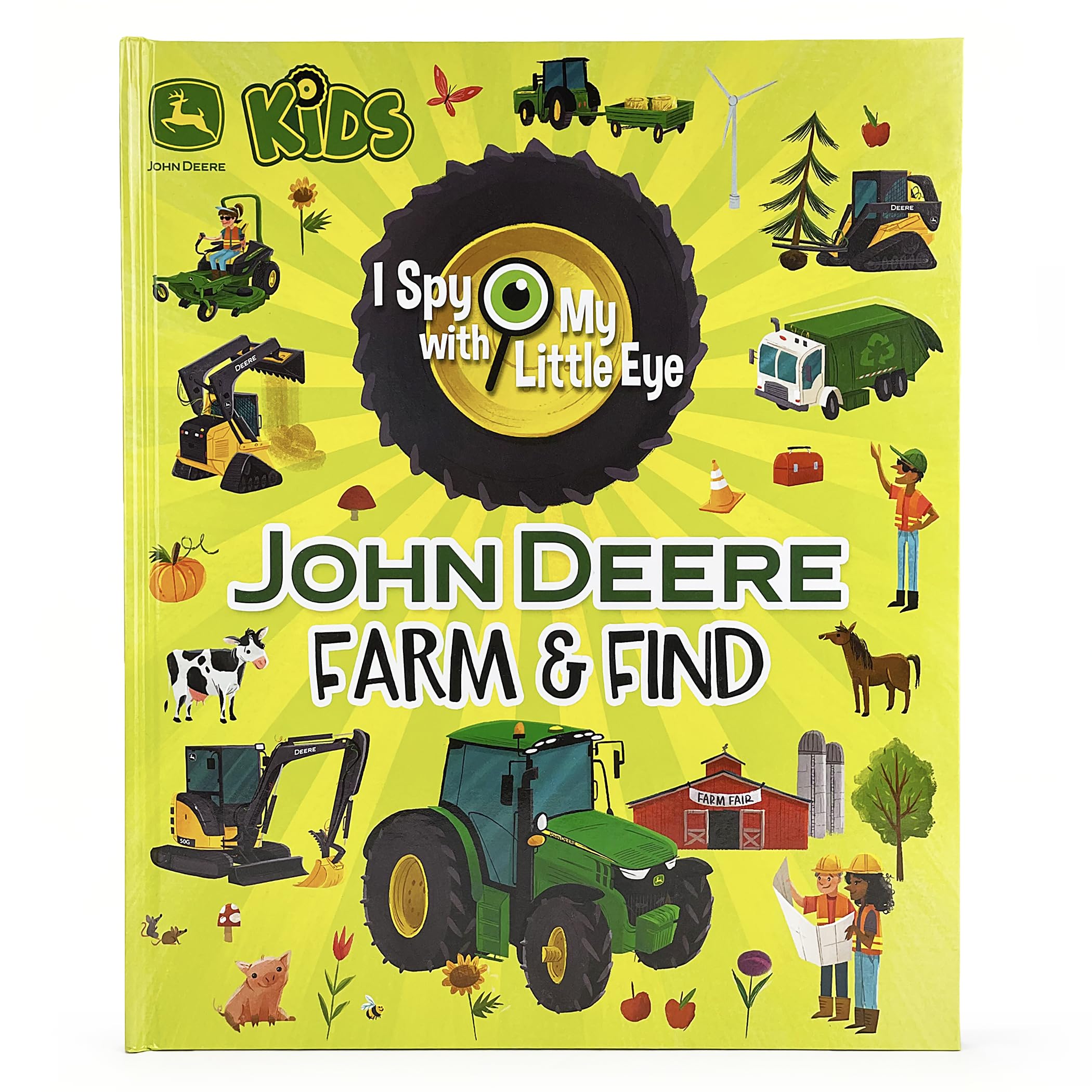 John Deere Kids Farm & Find  I Spy With My Little Eye Kids Search, Find, and Seek Activity Book, Ages 48,Used