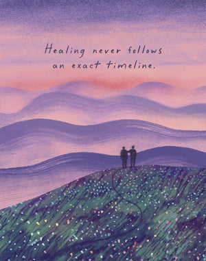 Love Muchly Greeting Cards: Get Well  Healing Never Follows An Exact Timeline (Pack Of 6)