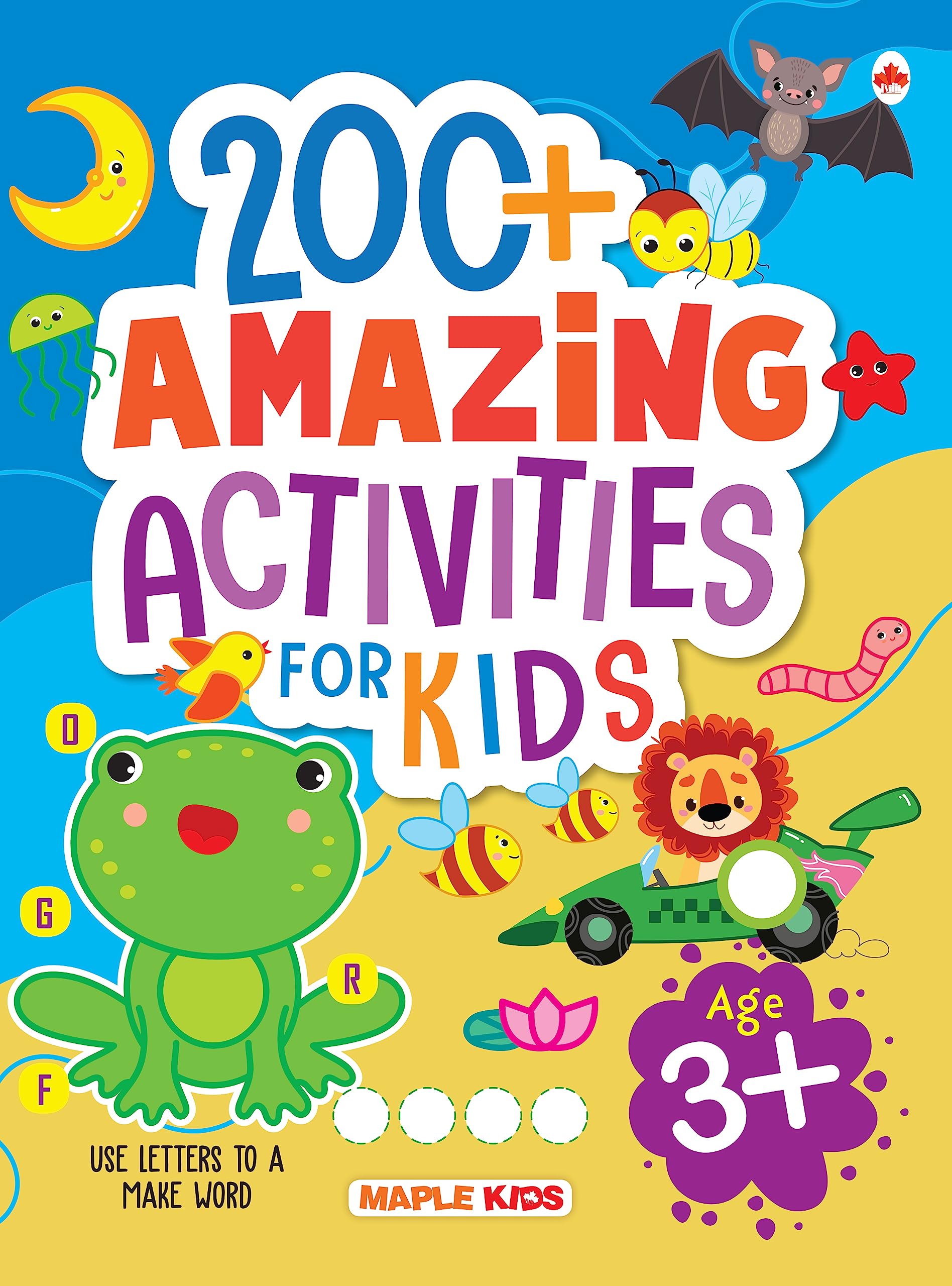 Brain Activity Book For Kids - 200+ Amazing Activities For Age 3+ - Kids Activity Book - Early Learning - Activities For Children - Maths, English, Mazes, Spot The Differences, Word Search
