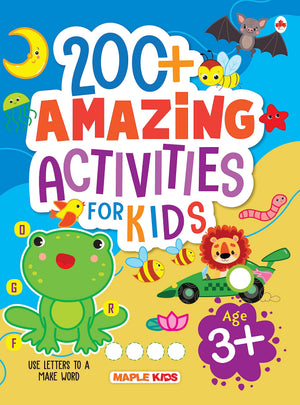 Brain Activity Book For Kids - 200+ Amazing Activities For Age 3+ - Kids Activity Book - Early Learning - Activities For Children - Maths, English, Mazes, Spot The Differences, Word Search