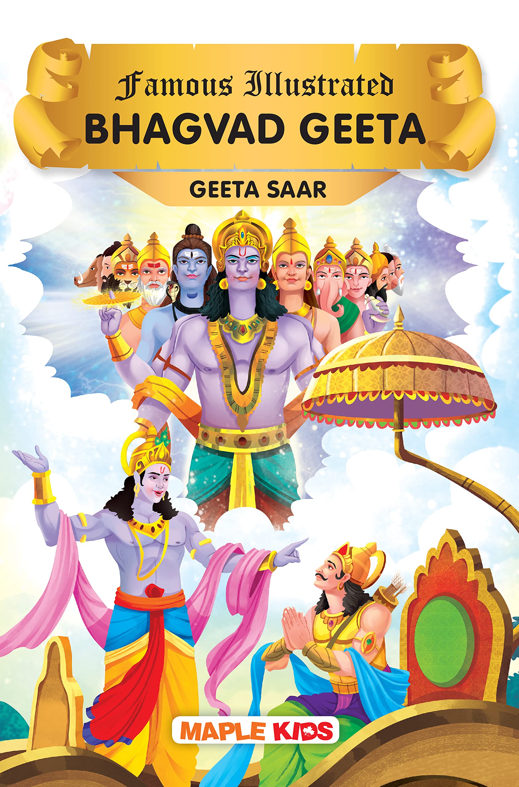 Bhagvad Gita For Children With Colourful Pictures & Illustrations - Simple Language - Geeta For Kids - Learn The Mythology And Culture - Story Book For Kids - Stories For Kids 6 - 13 Years Old