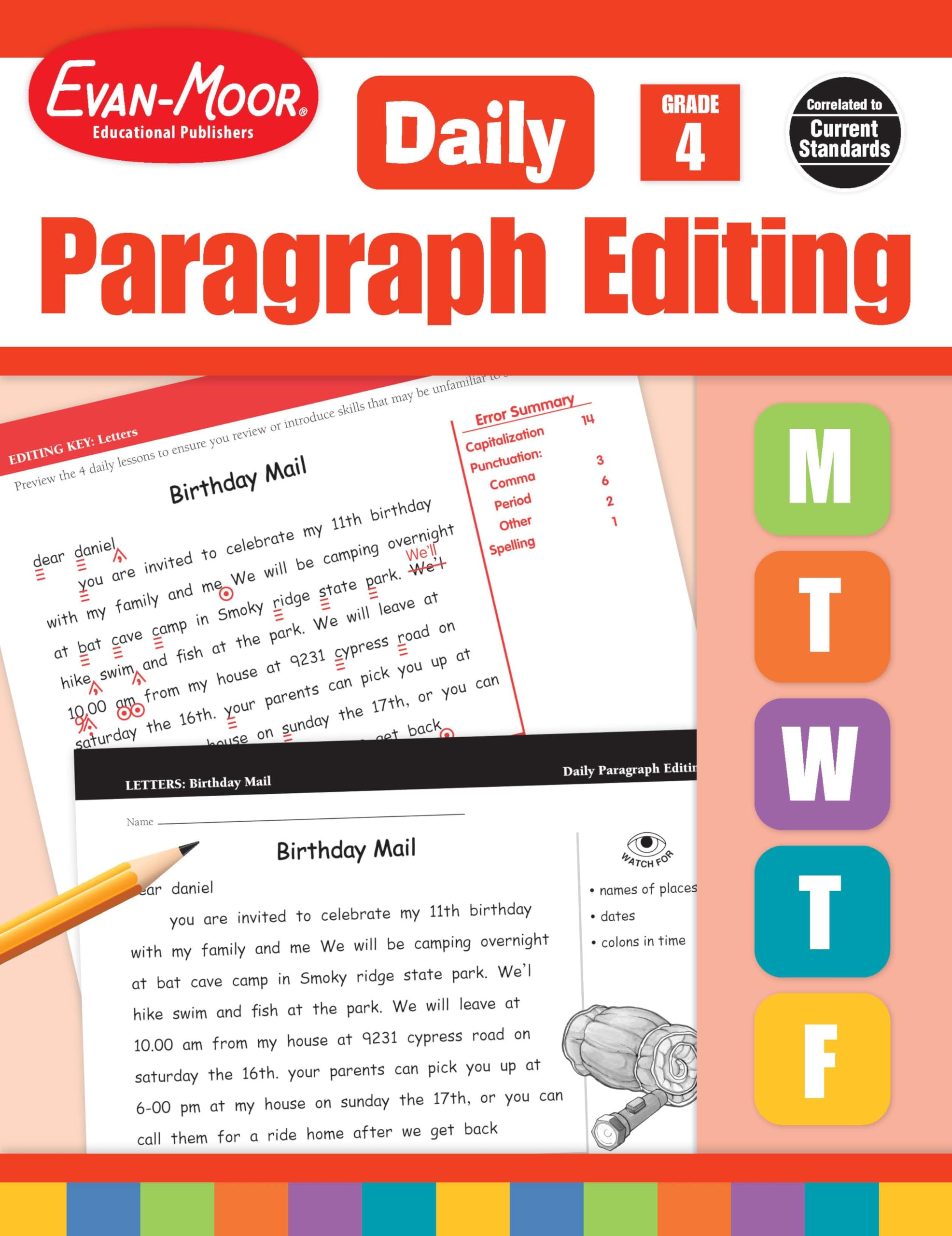 Daily Paragraph Editing, Grade 4 Teacher Edition,New
