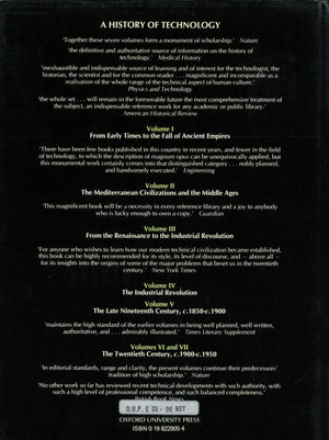 A History of Technology (History of Technology, Vol. 8),Used