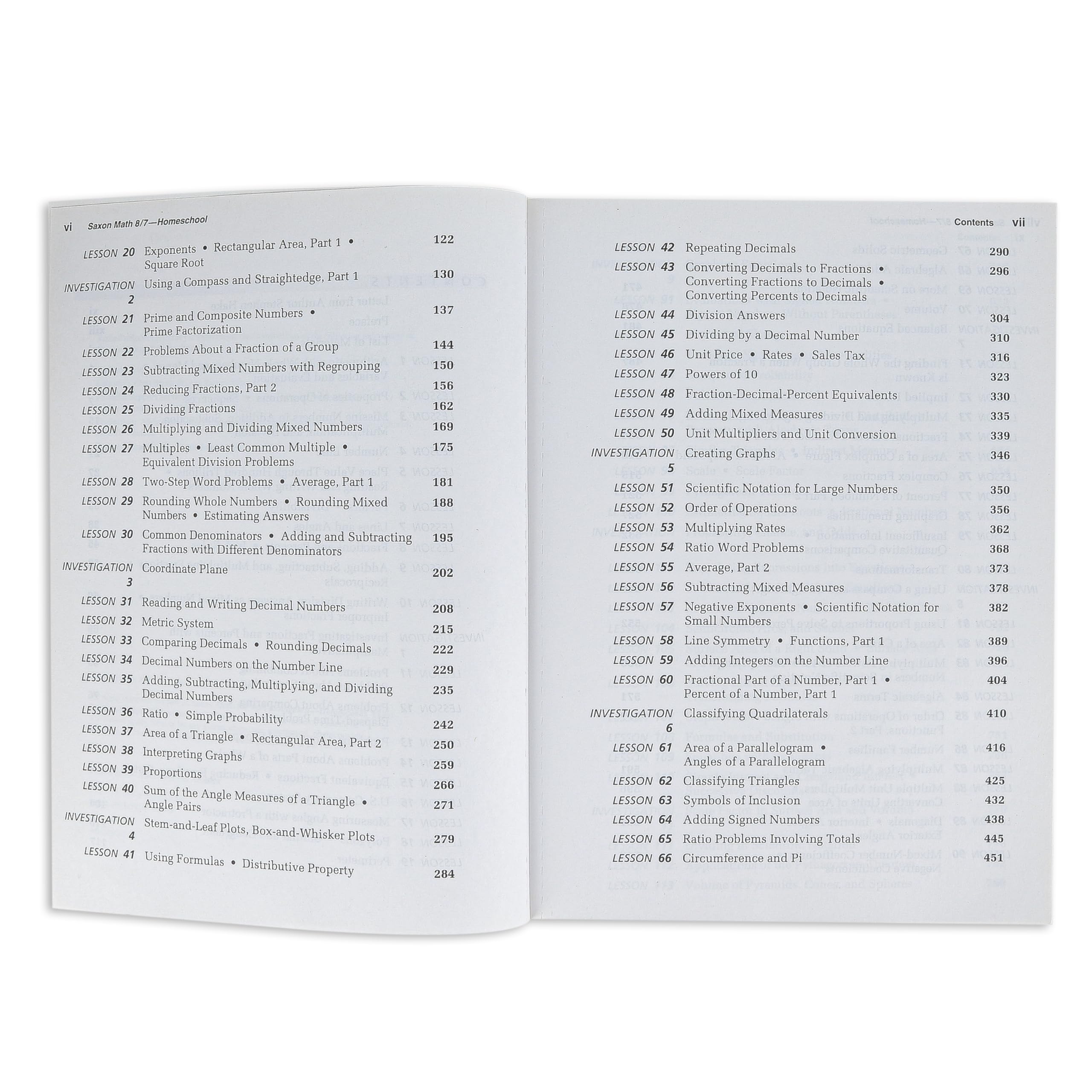 Saxon Math 8/7: Homeschool Student Text,Used