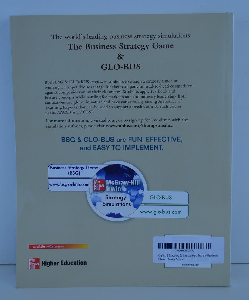 Crafting & Executing Strategy: Text And Readings,Used
