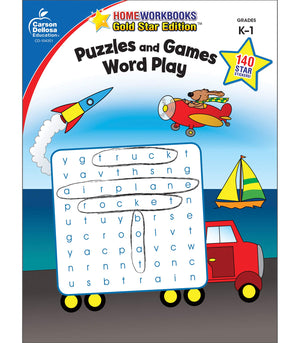 Puzzles and Games: Word Play, Grades K  1 (Home Workbooks),Used