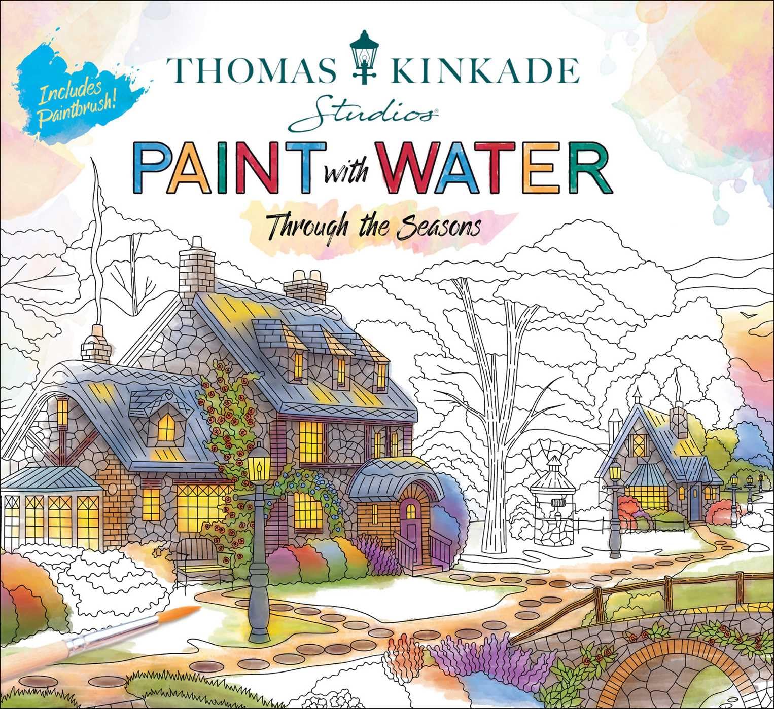 Thomas Kinkade Paint With Water: Through The Seasons,New
