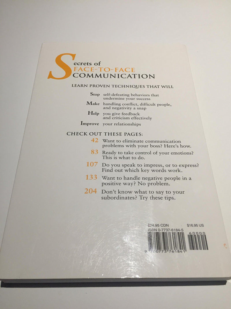 Secrets of Face to Face Communication: How to Communicate With Power,Used