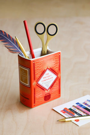 Bibliophile Ceramic Vase: The Writer'S Companion: ( Small Vases For Dcor)
