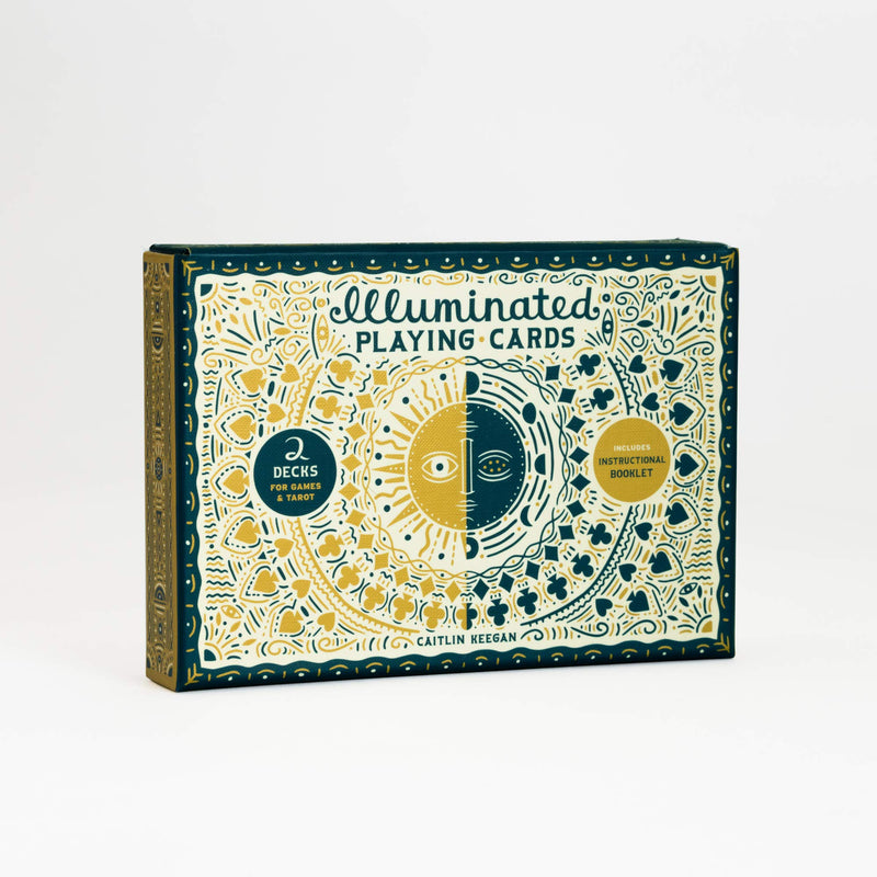Illuminated Playing Cards: Two Decks For Games And Tarot (The Illuminated Art Series),New