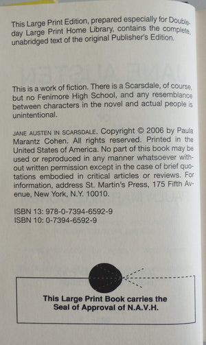 Jane Austen in Scarsdale: Or Love, Death and the SATs,Used