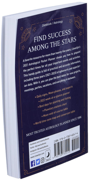 Llewellyn'S 2022 Astrological Pocket Planner: Daily Ephemeris & Aspectarian 20212023,New