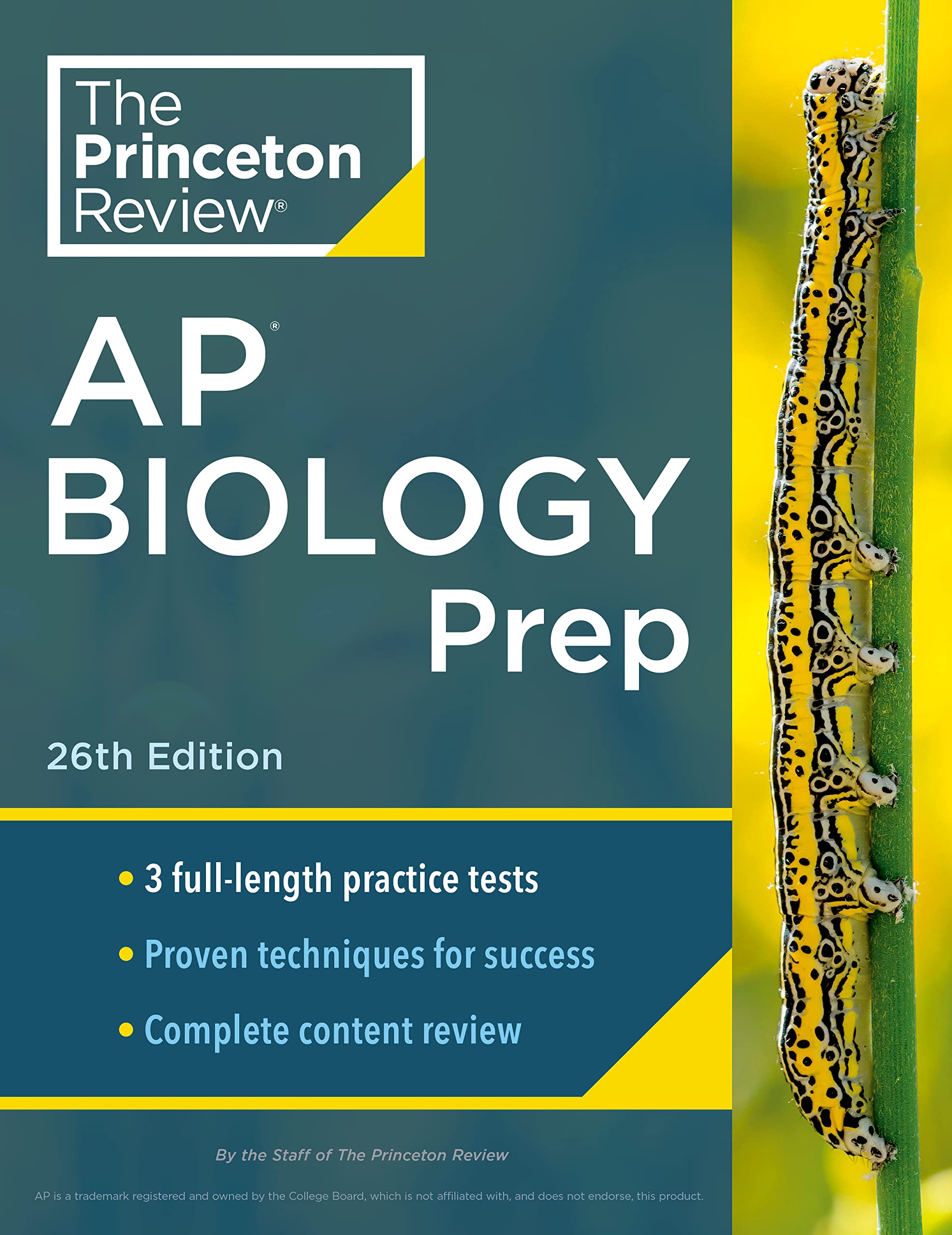 Princeton Review Ap Biology Prep, 26Th Edition: 3 Practice Tests + Complete Content Review + Strategies & Techniques (2024) (Col,New