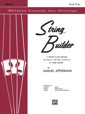 String Builder, Bk 3: A String Class Method (for Class or Individual Instruction)  Cello (Belwin Course for Strings, Bk 3),Used