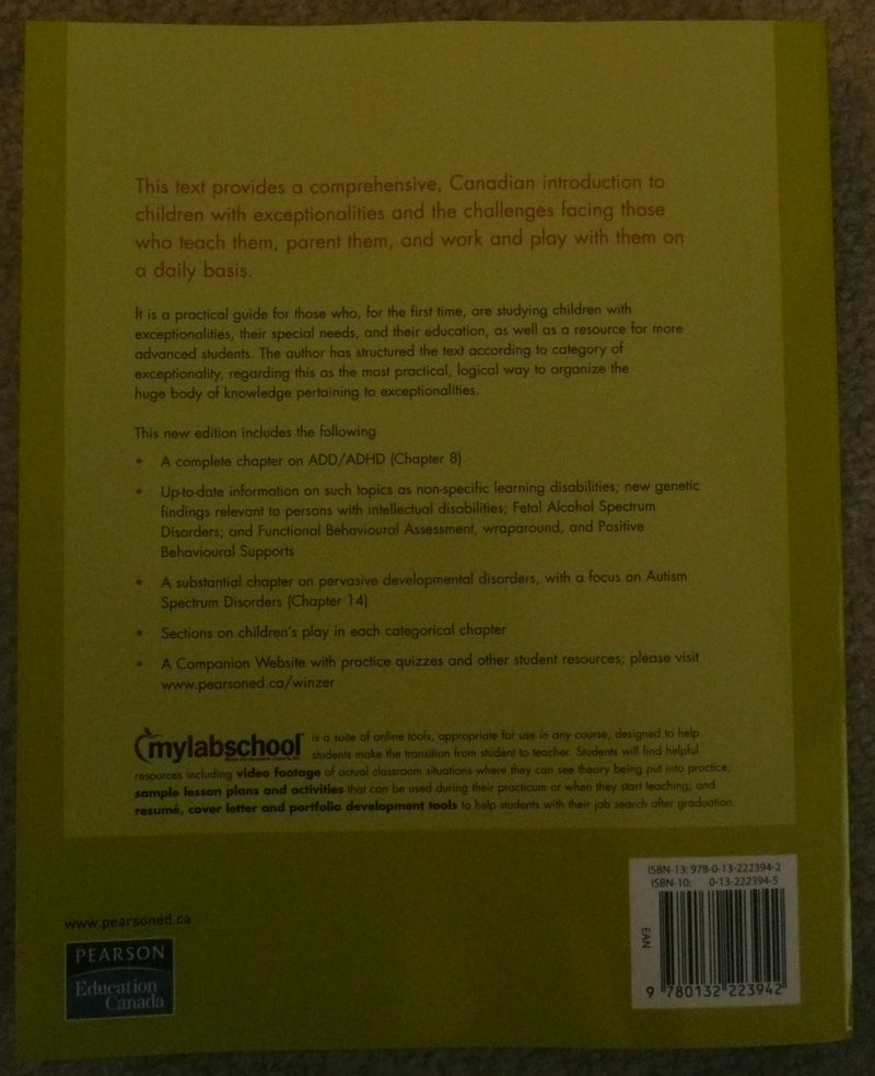 Children with Exceptionalities in Canadian Classrooms (8th Edition),Used