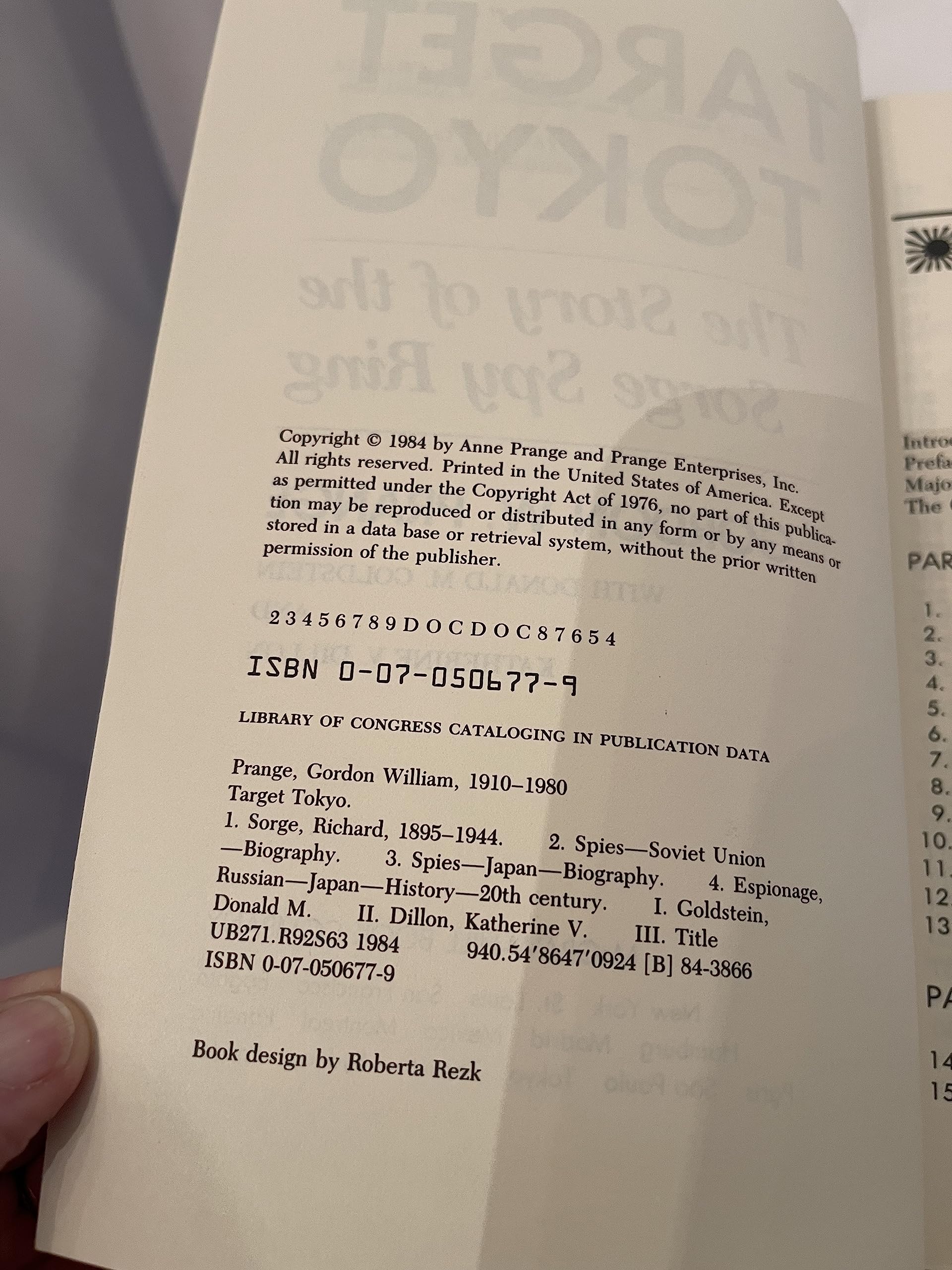 Target Tokyo: The Story of the Sorge Spy Ring,Used