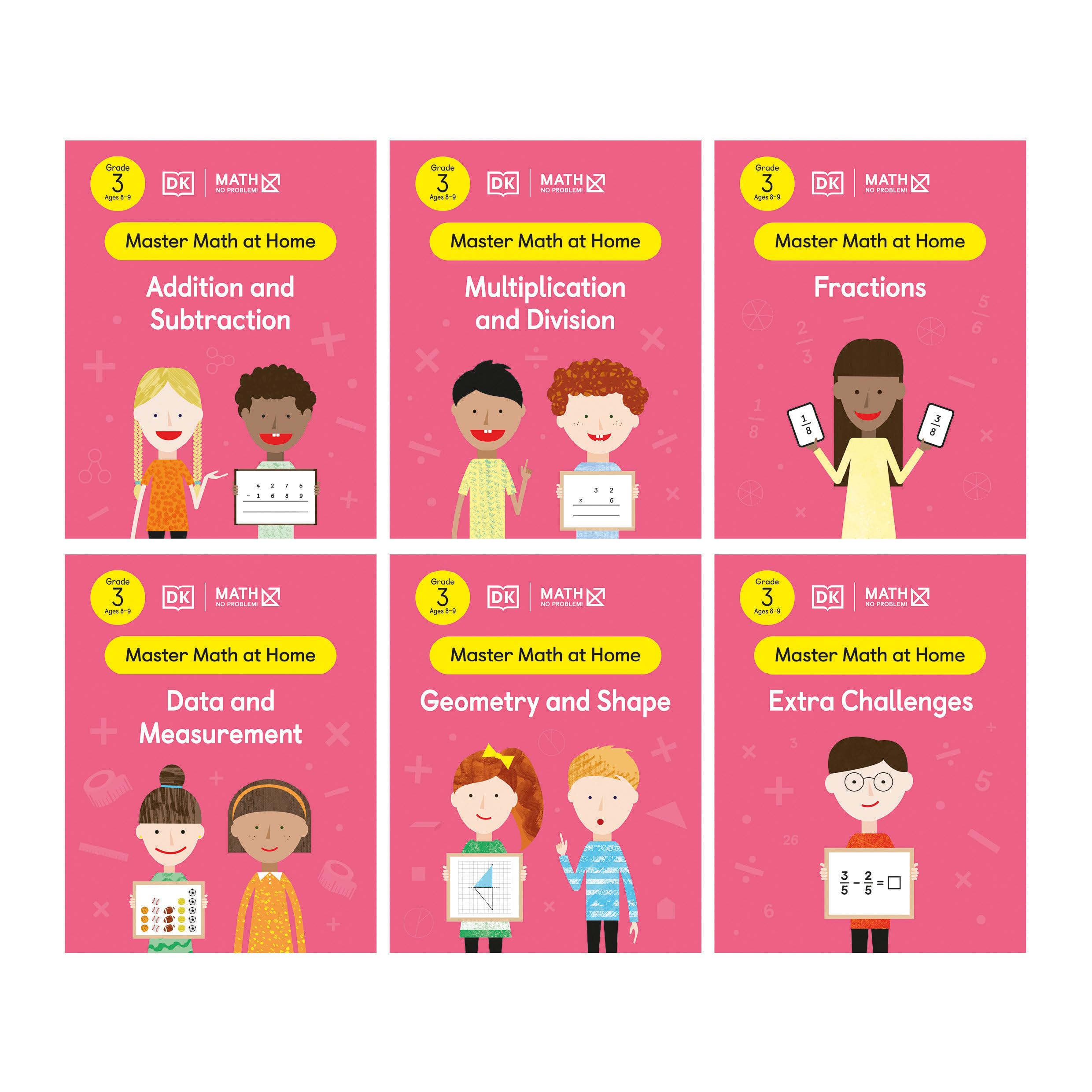 Math  No Problem! Collection Of 6 Workbooks, Grade 3 Ages 89 (Master Math At Home),New