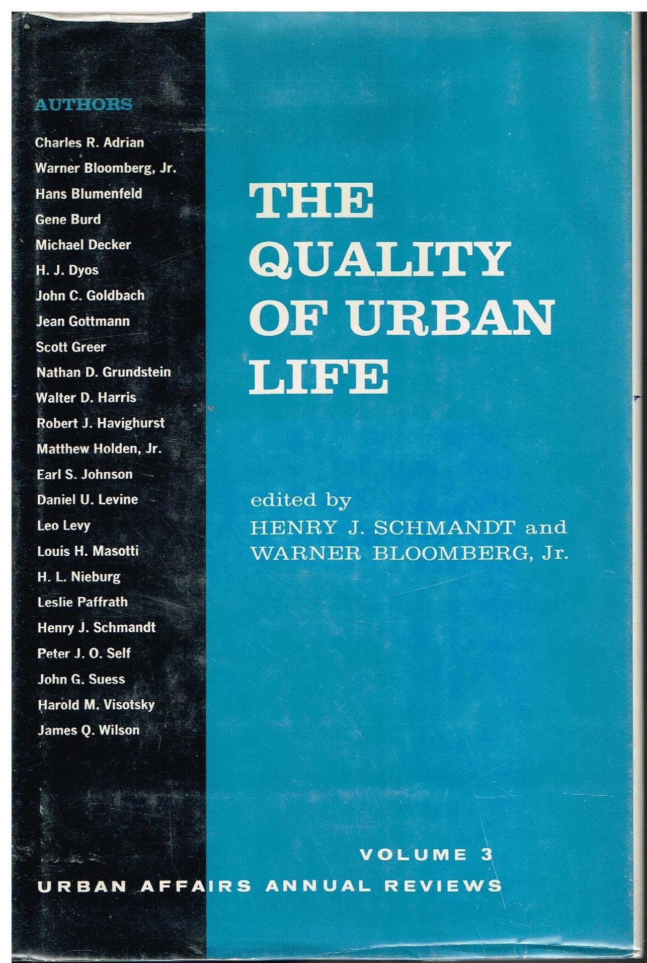 Quality of Urban Life (Urban Affairs Annual Reviews),Used