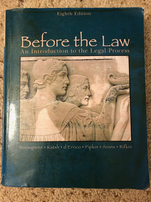 Before the Law: An Introduction to the Legal Process,New