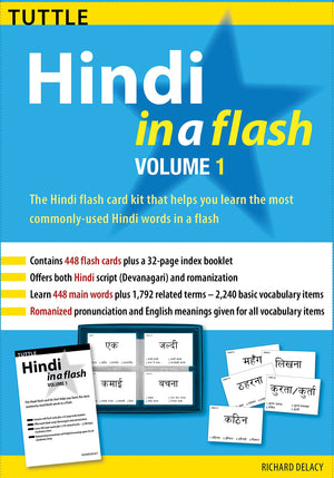 Hindi In A Flash Kit Volume 1 (Tuttle Flash Cards),Used