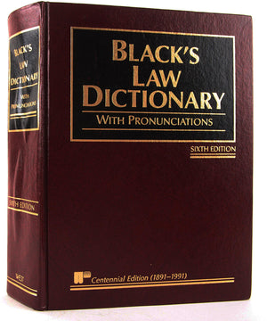 Black'S Law Dictionary With Pronunciations, 6Th Edition (Centennial Edition 18911991),Used
