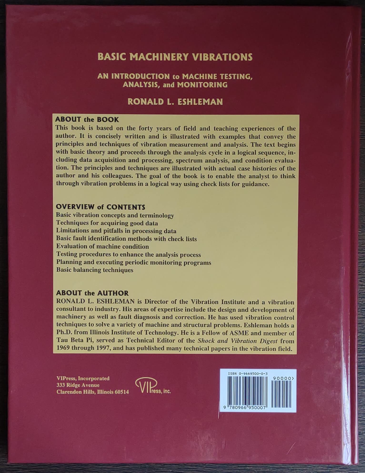 Basic machinery vibrations: An introduction to machine testing, analysis, and monitoring,Used