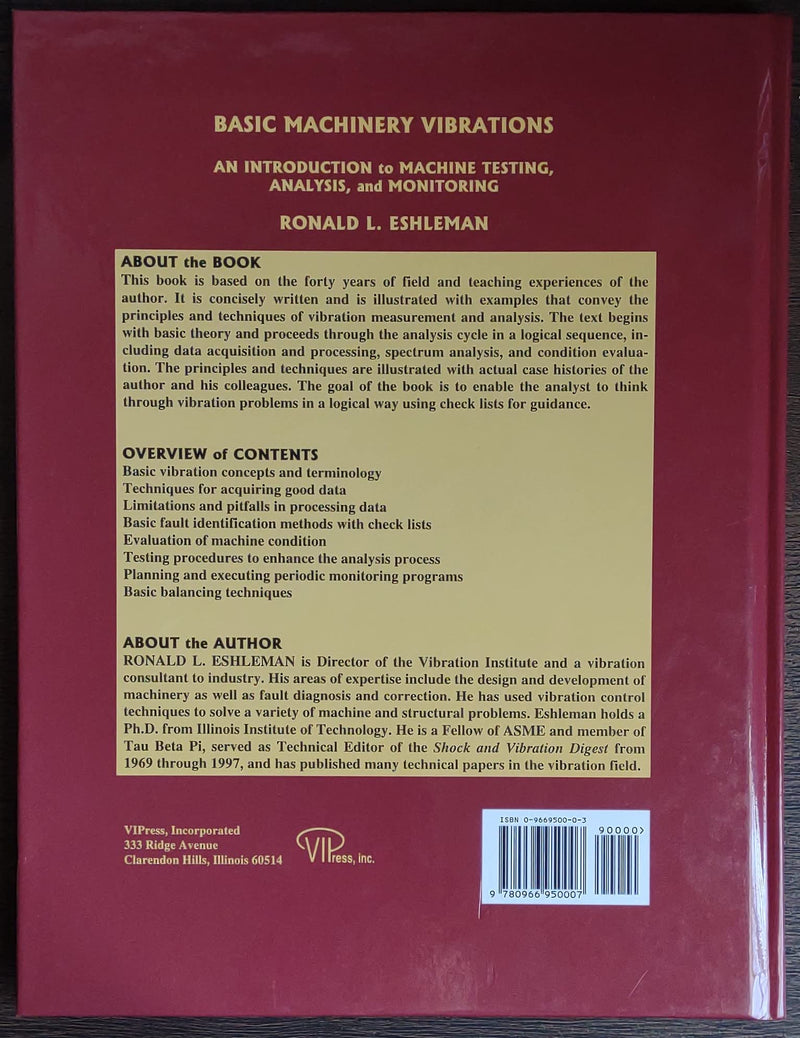 Basic machinery vibrations: An introduction to machine testing, analysis, and monitoring,Used