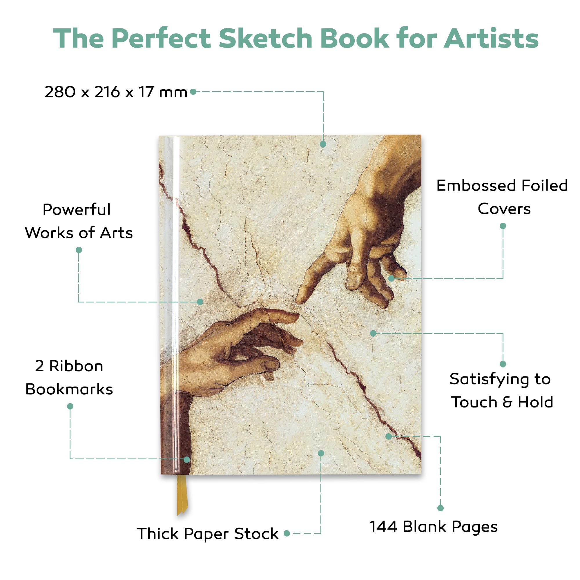 Gustav Klimt: Detail from the Kiss (Blank Sketch Book) (Luxury Sketch Books),Used