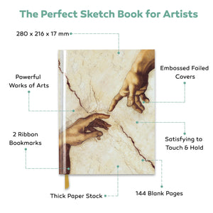 Gustav Klimt: Detail from the Kiss (Blank Sketch Book) (Luxury Sketch Books),Used