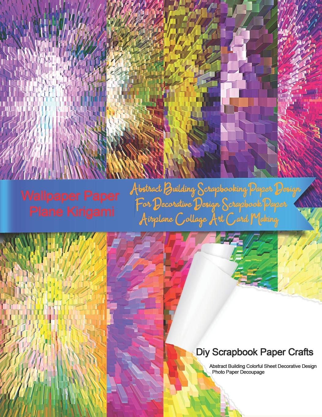 Wallpaper Paper Plane Kirigami Diy Scrapbook Paper Crafts Abstract Building Colorful Sheet Decorative Design Photo Paper Decoupa,Used