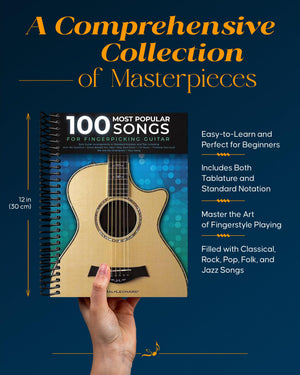 100 Most Popular Songs For Fingerpicking Guitar: Solo Guitar Arrangements In Standard Notation And Tab  Guitar Sheet Music Book