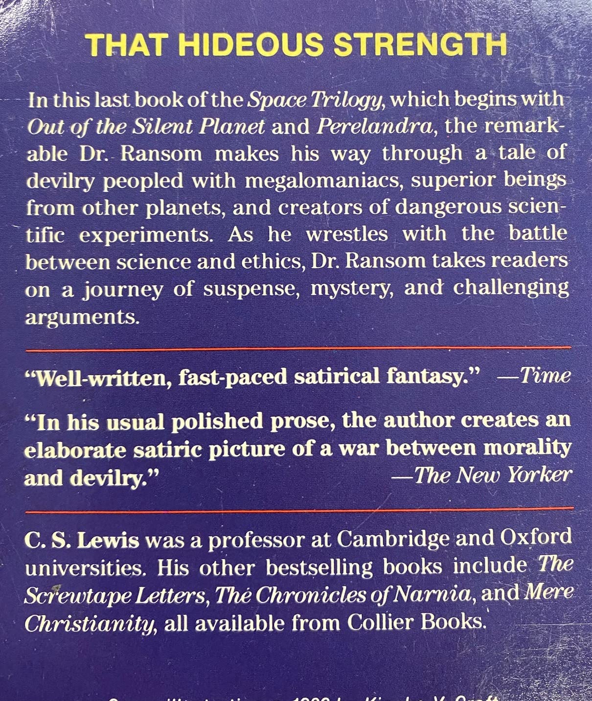 Space Trilogy: Out of the Silent Planet, Perelandra, That Hideous Strength (Boxed Set),New