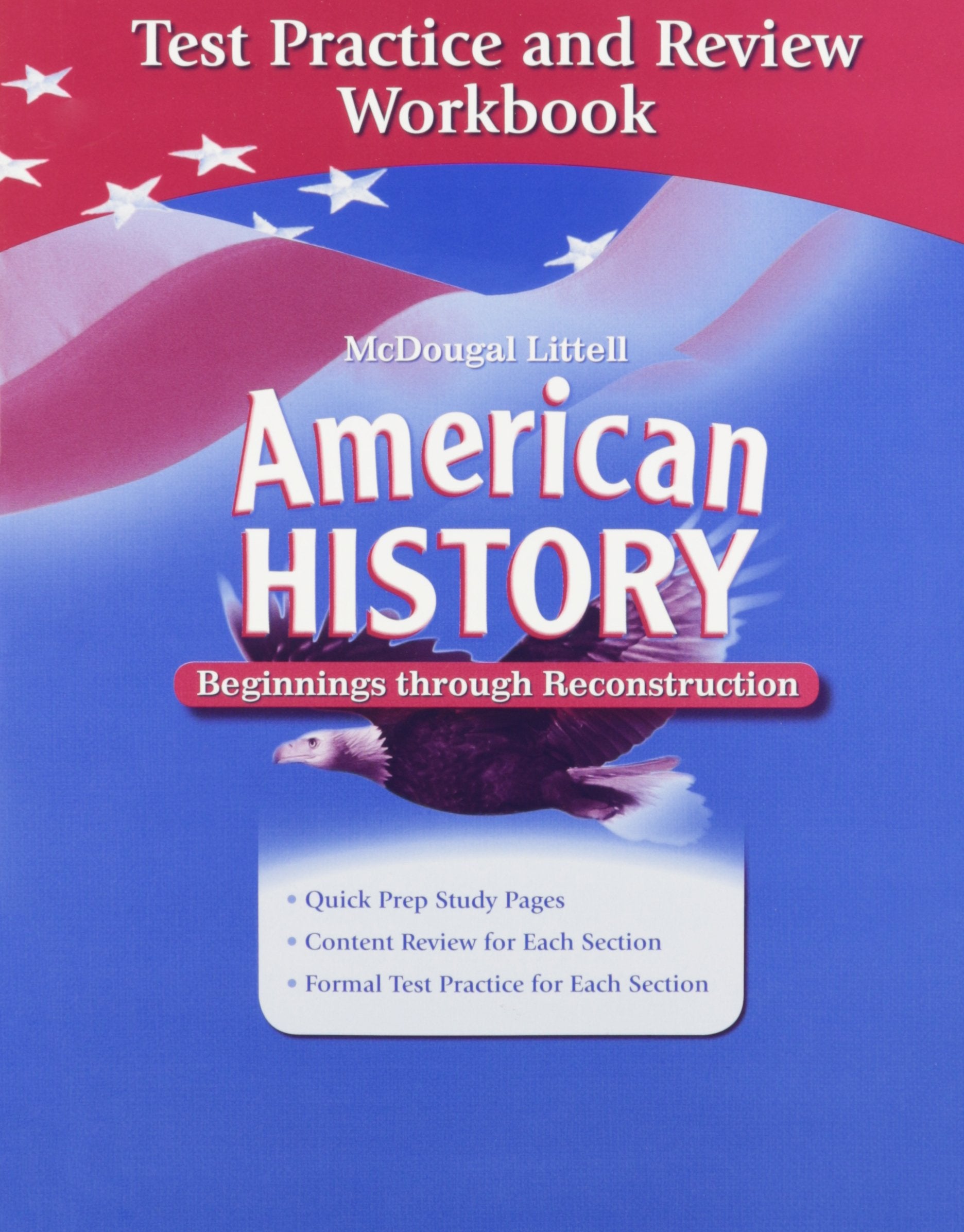 American History: Beginnings Through Reconstruction: Test Practice And Review Workbook,Used
