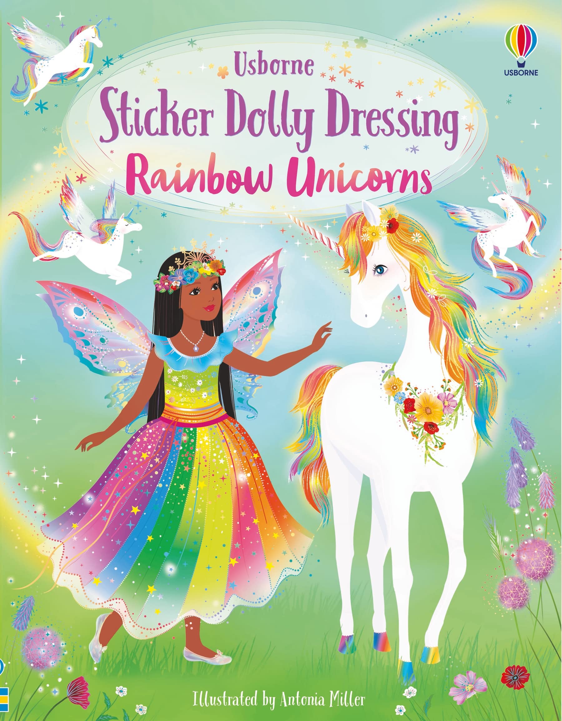 Sticker Dolly Dressing Rainbow Unicorns,Used