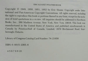 Eric Sloane's Weather Book,Used