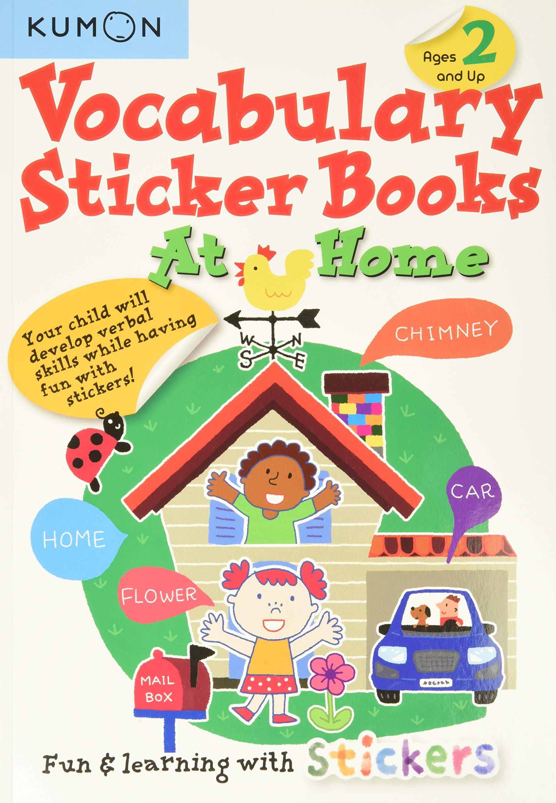 Kumon Vocabulary Sticker Books At Home (Kumon Basic Skills),Used