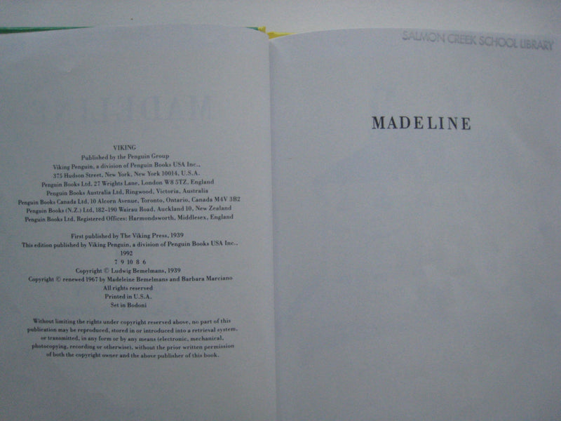 Madeline's Book Collection (Madeline; Madeline's Rescue; Madeline and the Bad Hat; Madeline in London),New