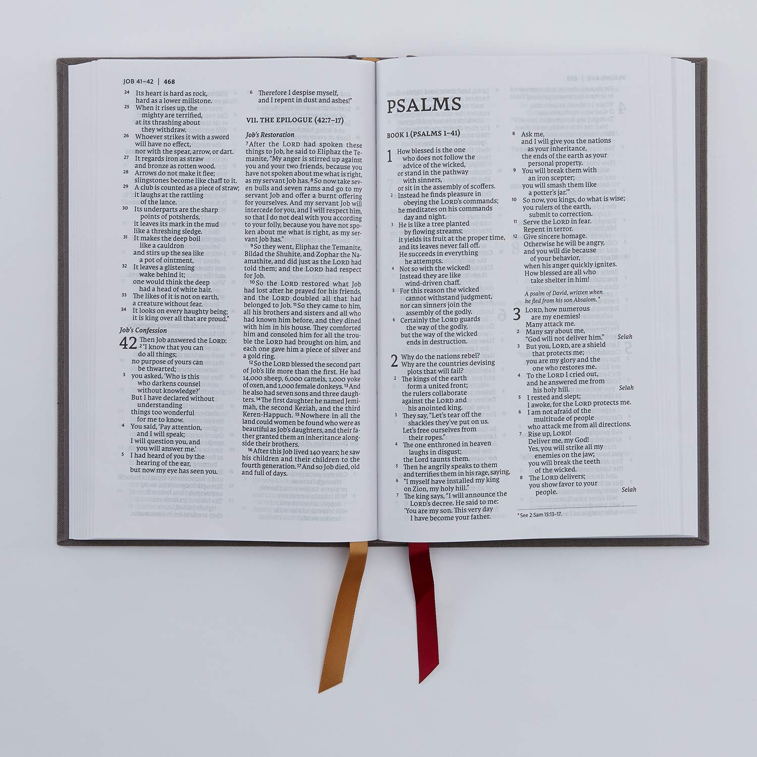 NET Bible, Thinline Large Print, Cloth over Board, Gray, Comfort Print: Holy Bible,Used