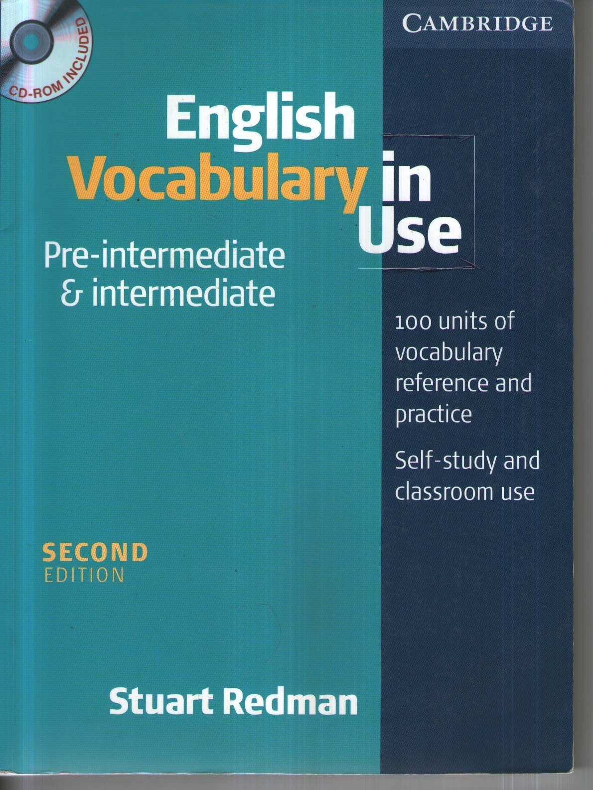 English Vocabulary in Use PreIntermediate and Intermediate Book and CDROM Pack,Used